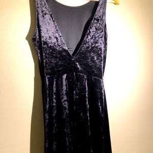 Velvet black mini dress, lightly worn, size S